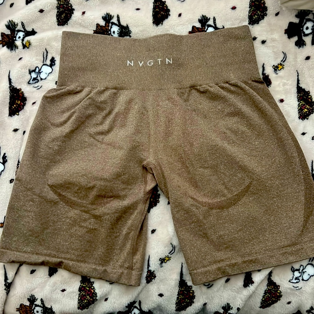 NVGTN brown workout shorts